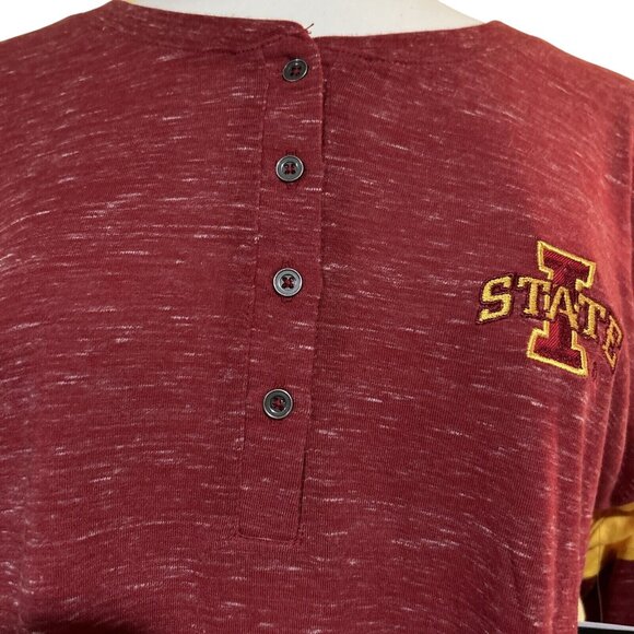 NEW Iowa State Cyclones Colosseum Adventure Speckle Henly LS Red Shirt Women's M - Picture 4 of 7